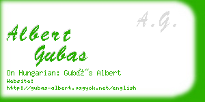 albert gubas business card